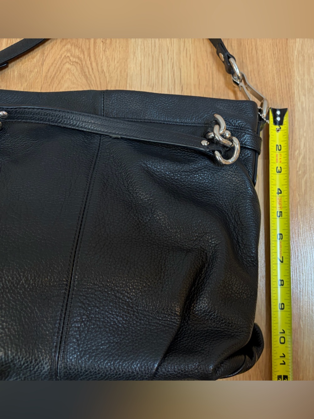 Coach Black Pebbled Leather Brooke Convertible Duffle Bag - Picture 6 of 16